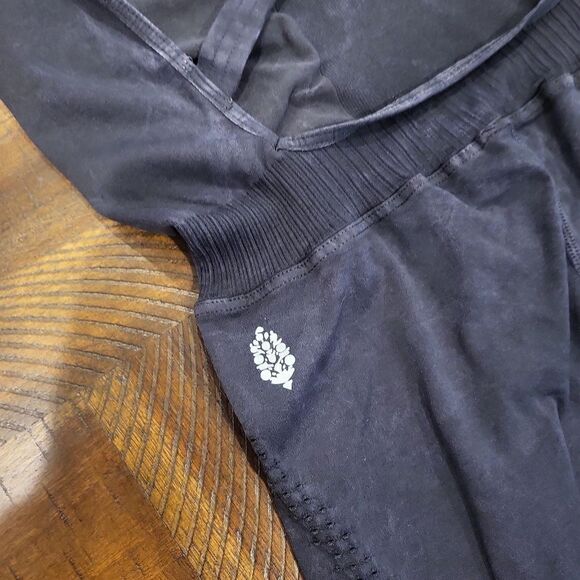 Free People Good Karma Washed Black Onesie M/L - Picture 3 of 4